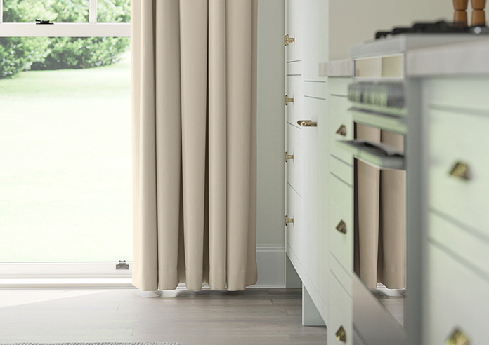 Kyoto Faux Silk, Oyster - Made to Measure Curtains - Image 5